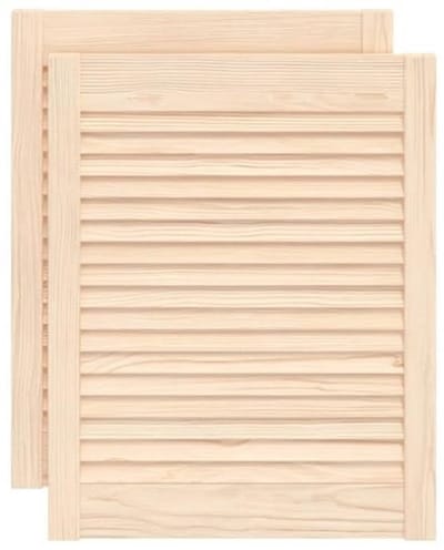 Houten Lamellendeur 61,5x49,4 cm - Massief Grenenhout