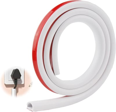 1 Meter PVC Kabelgoot 15 x 10 mm Zelfklevend Wand Kabelgoot voor TV en Bureau Kabels - Bescherming en Netheid van Kabels