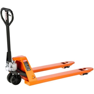 VEVOR Palletwagen, 3 T Laadvermogen, Handpalletwagen Met 1220 X 685 Mm Vorken, Palletwagen Met Hefhoogte Van 8,5-18 Cm, Palletwagen voor Fabrieken, Magazijnen, Supermarkten en Vrachtwagenlading