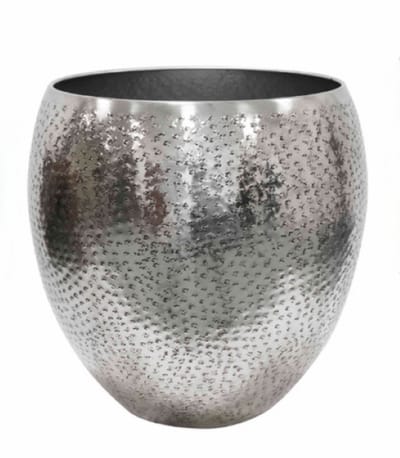 Ter Steege - Metaal Bloempot - Zilver - D42 x H41 cm