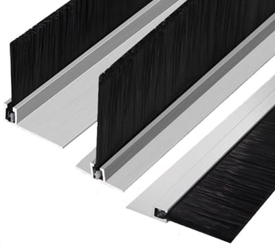Deurborstel onderkant - Tochtstrip aluminium - Tocht weren - Geborsteld aluminium - 100 cm lengte - Aluminiumkleur