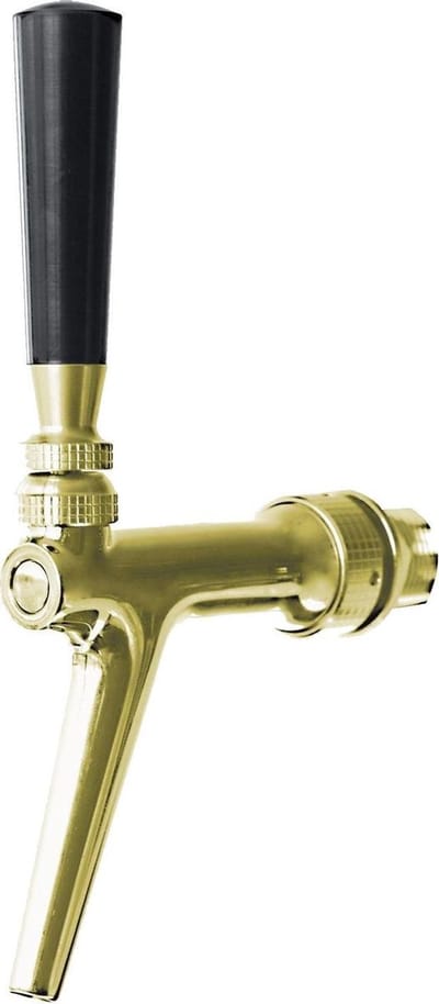 Tapkraan, Bierkraan - gemaakt van chroom-nikkel-staal, model - BA1000, PVD goudkleurig