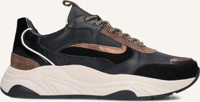 Notre-V Iva-30 Sneakers Dames - Leren Sneaker - Zwart - Maat 37