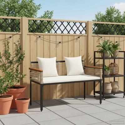 vidaXL - Tuinbank - 2 - -Seater - 117 - x - 54 - x - 74.5 - cm - poly - rattan