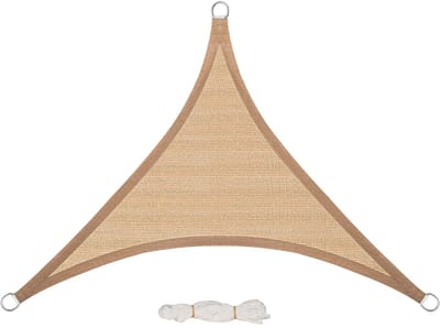 Schaduwdoek - Luifel - Driehoek - Schaduwzeil - UV Bescherming - Windbescherming - Tuin - Kamperen - Zwembad - Crème - 2.5 x 2.5 x 3.5 m