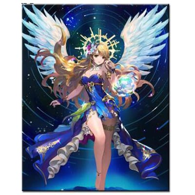 5D diamant broderie Anime ailes d'ange fille diamant peinture point de croix 20X30CM gray