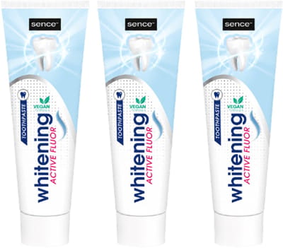Sence Whitening Active Fluor Tandpasta - 3 x 75 ml