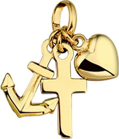 The Jewelry Collection Hanger Geloof, Hoop En Liefde - Goud