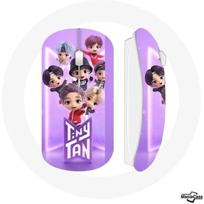 Draadloze muis BTS TinyTAN animatieposter RM Jin Suga J-Hope Jimin Jungkook en V