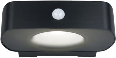 REALITY BILBAO - Wandlamp - Zwart - incl. 1x SMD 6 W - Bewegingssensor - Schemersensor - USB-aansluiting - Helderheid instelbaar - Oplaadbaar - Zonne-energie - Bewegingssensor en orientatielicht - Hybrid Solar - oplaadbaar - Buitenverlichting - IP44
