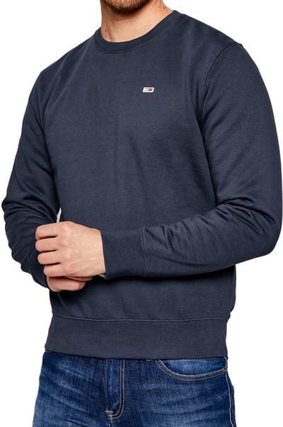 Tommy Jeans | Regular fleece crew neck | Blauw | S