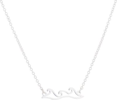 24/7 Jewelry Collection Origami Golven Ketting - Zilverkleurig