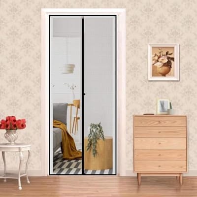 Fly Gitter Balkon Deur Magnet 145 x 240 cm - Versterkte Vliegengordijn zonder Boren voor Insectenbescherming