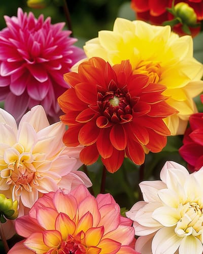2 sets - Dahlia Zaden Unwin Hybride Gemengd Dahlia Variabilis Eenjarig