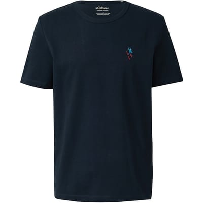 s.Oliver T-shirts Marine Maat: L | Broeken Outlet | Heren | Blauw