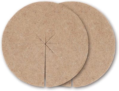 Mulchschijven Jute - Bodembedekkers Planten - Onkruid Wieden - Natuurlijk Jute Vilt - Ø19 cm - Natuurlijk