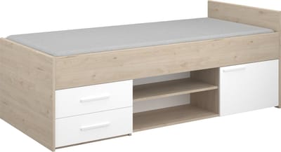Parisot - Kajuitbed Finland - Wit Jackson Oak met lattenbodem en koudschuimmatras