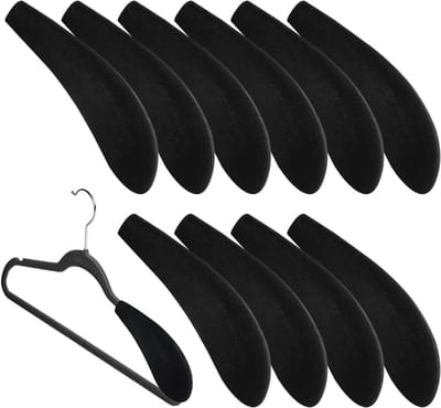 Hanger Schouder Beschermers - Kledinghangers Beschermers - Kleding Kreukvrij Houden - Fluwelen Antislip Grip - 10 stuks - Grijs