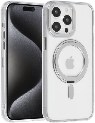 UNIQ Accessory Back Cover - Transparant - MagSafe Ring Stand - Geschikt voor iPhone 15 Pro Max