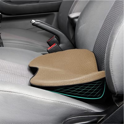 Dailygoods- Autostoelkussen Geheugenfoam - Wigkussen - Zitkussen Orthopedisch - Antislip - Verhoging 6 cm - Ademend