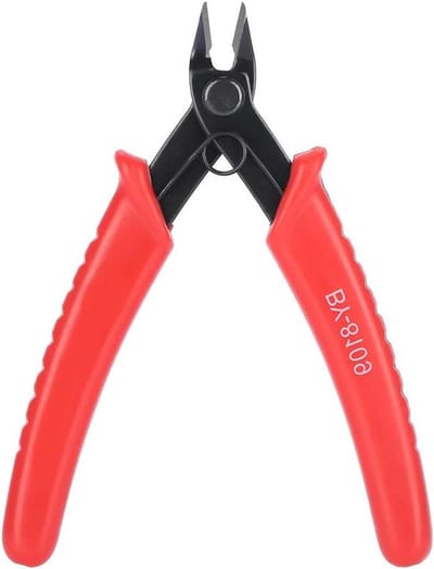 Elektronische Tang - Kniptang Zijkant - Elektronica Reparatie - Wetenschappelijk Schuine Mond - 130 mm - Rood Handvat
