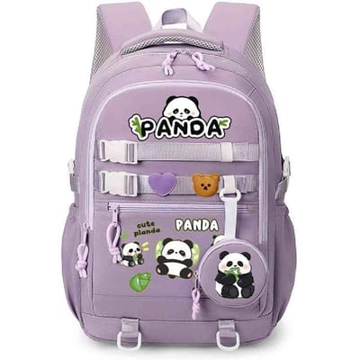 Panda Huahua Schattige Kinder Schooltas Grote Capaciteit Basisschool en Middelbare School Studenten Lichtgewicht Rugzak met Rugbescherming