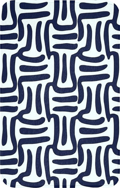 WC mat 50x80 cm - Antislip - Abstract - Modern - Blauw - Toiletmat - Vloermat - Douchemat - Toilet tapijt - Toiletmatten