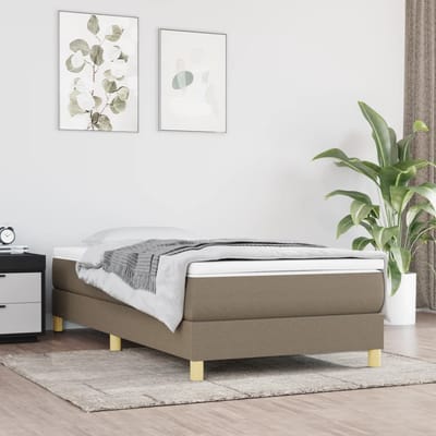 vidaXL - Boxspring - bed - 100x200 - cm - stof - taupe