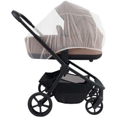Prénatal kinderwagen klamboe - geschikt voor reiswieg - Muggennet - Ivoorwit