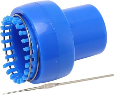 Mini Breimachine - Haakmachine Haken - Handwerk Maken - Automatische Vrijlating - Compact Ontwerp - Blauw