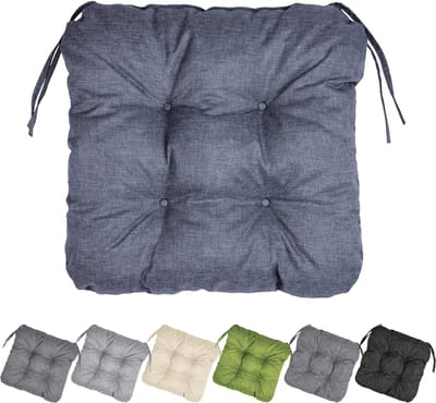 Garronda Stoelkussen 40x40 cm – 4 cm dik – Waterafstotend & UV-bestendig – Marineblauw GD-AM-Lara