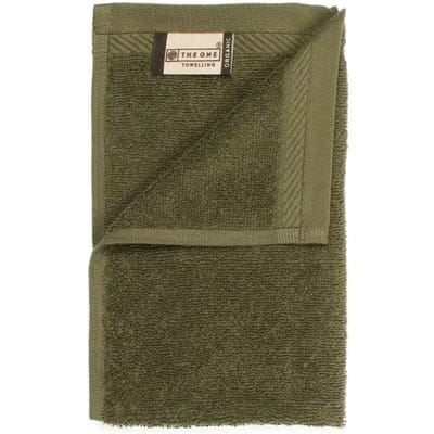 The One Towelling Organic Gastendoek - 30 x 50 cm - Kleine handdoek - 100% organisch katoen - 550 gr/m2 -Olijfgroen