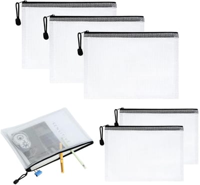 Dailygoods- Documententas A5 - Waterdichte Documentenmap - Documentenhouder - Document Organizer - Set van 5 - Duurzaam en Praktisch