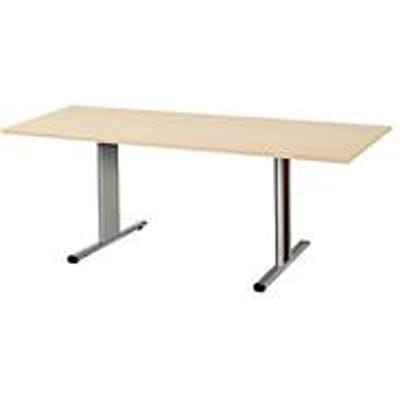 Schäfer Shop  Select Planova vergadertafel, rechthoekig, 1800 x 800 mm, ahorndecor, accentlijsten bordeaux-violet