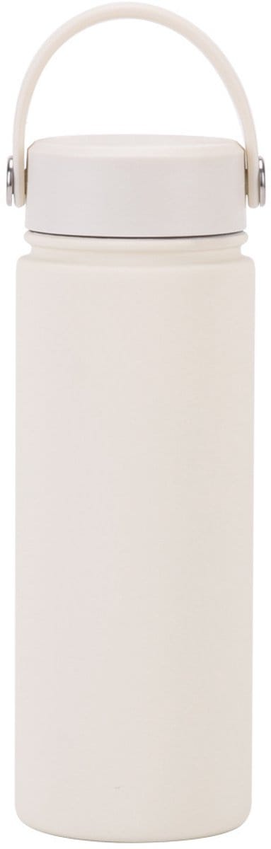 Geïsoleerde waterfles 1000 ml - Thermosbeker koffie - 32oz Thermosbeker travel mug- Thermosbeker to go- roestvrijstalen thermosfles - met handvat - perfect voor reizen, buitengebruik en sport - gebroken wit