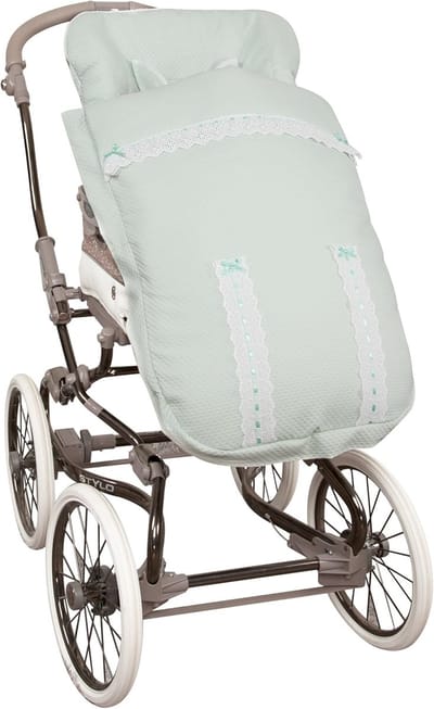 Universele Voetenzak Wandelwagen Fleece Aqua Groen - Warm en Wasbaar
