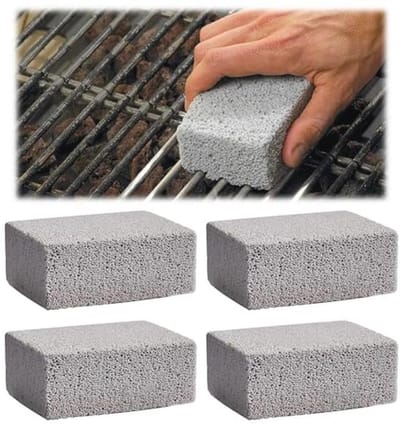 4 Stuks Puimsteen Set voor Grill en Bakplaat Onderhoud - Duurzame Reinigingsstenen voor BBQ en Keuken