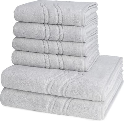 Ross Dames en Heren 4 X handdoek 2 X douchedoek - per set Cashmere feeling