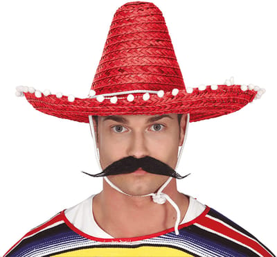 Fiestas Guirca - Sombrero rood 45 cm luxe