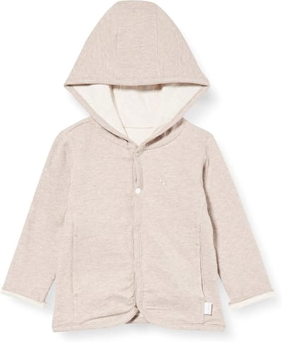 Unisex Baby Cardigan Vest Bonny - Dubbelzijdig, Taupe Melange, 56 cm