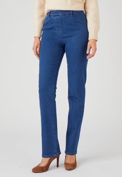 Damart - Jeans met platte buik-effect - Dames - Blauw - 52