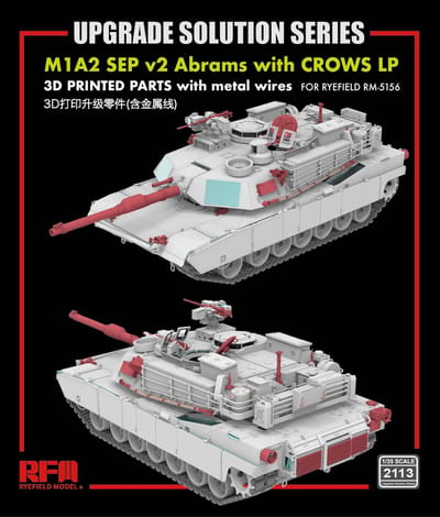 Rye Field Model Modelbouwpakket - 2113 M1A2 SEP v2 Abrams met CROWS LP Upgrade Set voor 5156 - Rye Field Accessoires set - 1:35 - Modelbouw