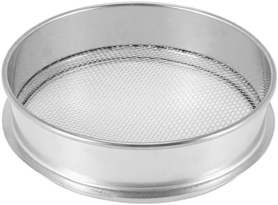 Dailygoods- Tuinzeef 20cm Corrosiebestendig - Roestvrij Staal 304 - Zware Grondzeef - 3mm Gaasscherm - Voor Compost/Zand - Versterkt Frame - Zeef