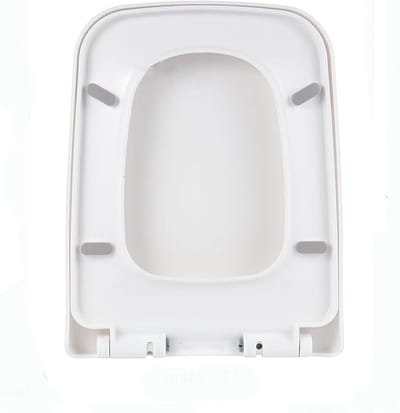 Vierkante Toiletbril - Toiletdeksel Rechthoekig - Badkamer Upgrade - Soft Close Mechanisme - Universeel Verstelbaar - Wit