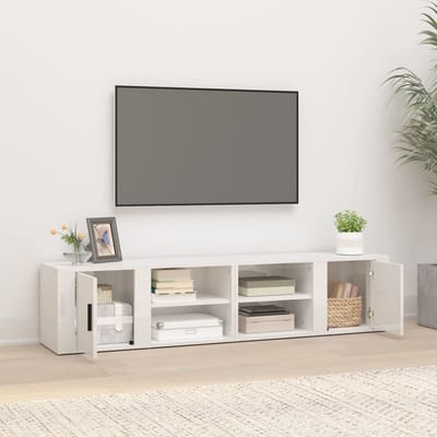 vidaXL - Tv-meubels - 2 - st - 80x31,5x36 - cm - bewerkt - hout - hoogglans - wit