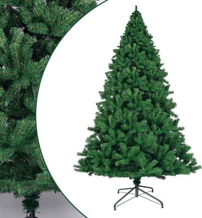 NETTLIFE 210 cm Kerstboom - PVC en Metaal - Kunstkerstboom - Kunstboom - Prachtige Groen - Kerststukje - Inclusief Standaard - Zonder Verlichting