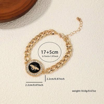 1 st Nieuwe Druppelende Olie Leeuwenkop Ketting Armband Bee beige