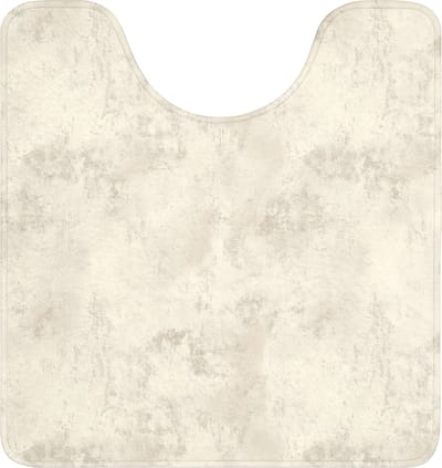 WC mat met uitsparing 55x60 cm - Antislip - Patroon - Organisch - Beige - Toiletmat met uitsnijding - Vloermat - Douchemat - Toilet tapijt - Toiletmatten