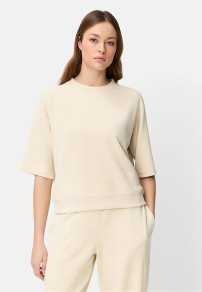 camel active Sweatshirt met ronde hals - Maat - Parelwitwomenswear-XXS