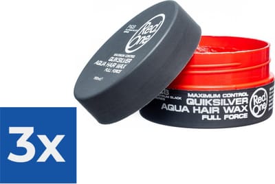 Red One Quicksilver Aqua Hair Wax 150ml - Voordeelverpakking 3 stuks